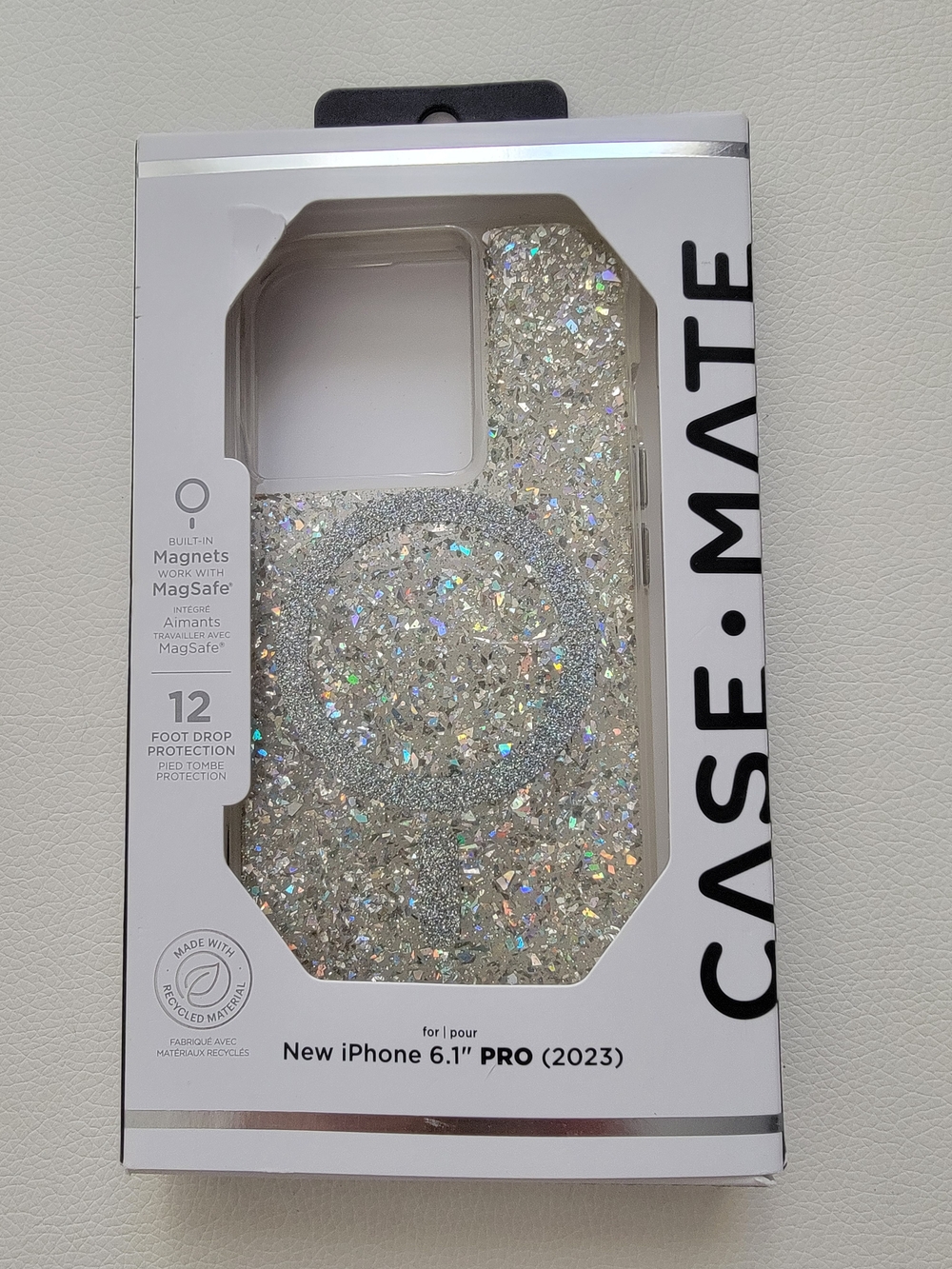 case-mate Glitter MagSafe-Compatible iPhone 15 Pro Case - Twinkle Disco
